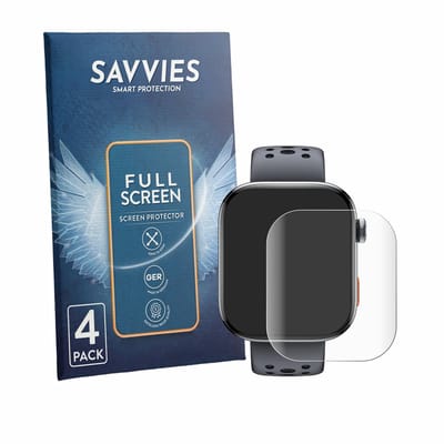 Savvies - Screenprotector voor Haylou Watch Hyper - Folie Beschermfolie transparant volledig dekking 4 Stuks