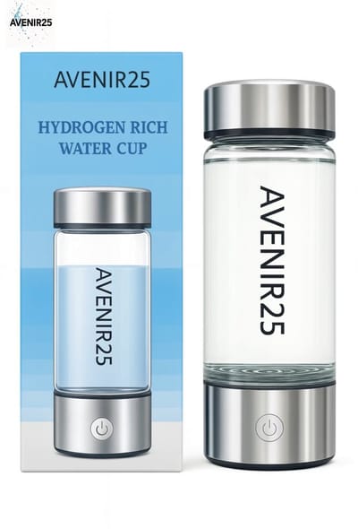 AVENIR25® - Slimme Waterfles H2 - Moleculaire Waterstof Generator - 3-Laags Filter - 420ml - Hydro water Generator - Waterfilterfles - Drinkfles - Gezondheid