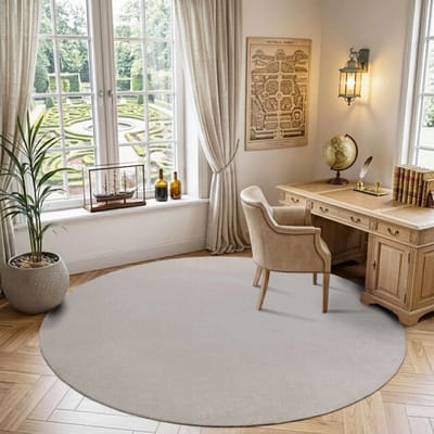 Muratap Comfy soft rond effen vloerkleed wasbaar uni 200 cm rond