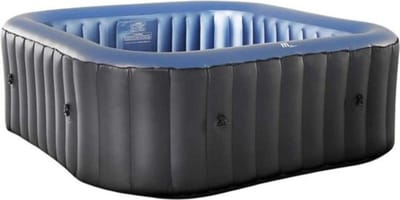 Thuys – Luxe Opblaas Jacuzzi – Lazy Z Spa – 185x185x86 CM – Geschikt voor 6 Personen – Stijlvol Design – Zwart