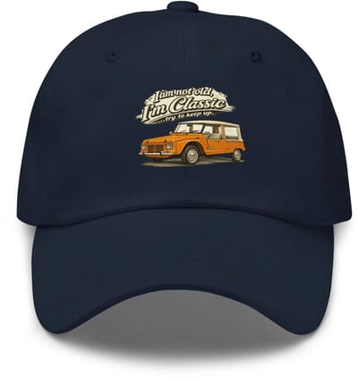 De2pktjes - Classic Collectie Dad Pet – Citroën Méhari Retro Illustratie
