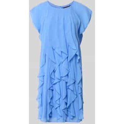relaxed fit mini-jurk met allover met ruches
