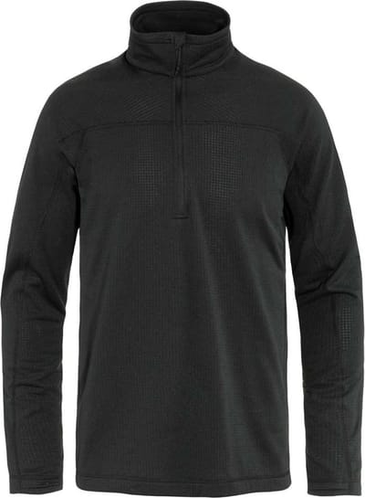 Fjällräven Abisko Lite Fleece Met Halve Rits Zwart M Man