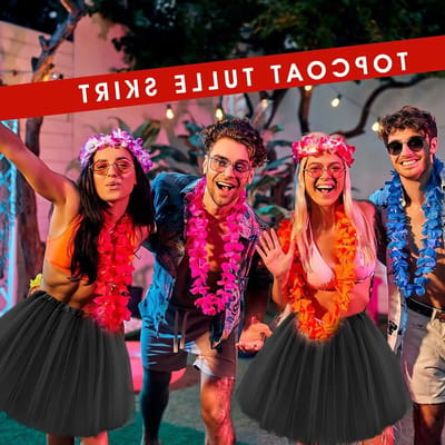 Retro Tutu Rok voor Dames met Drie Lagen Tulle, Geschikt voor Halloween, Feest en Festivals