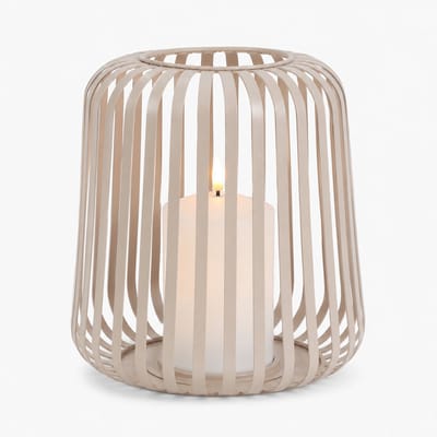 Lydia LED Windlicht Metaal - Crème - H 22 cm