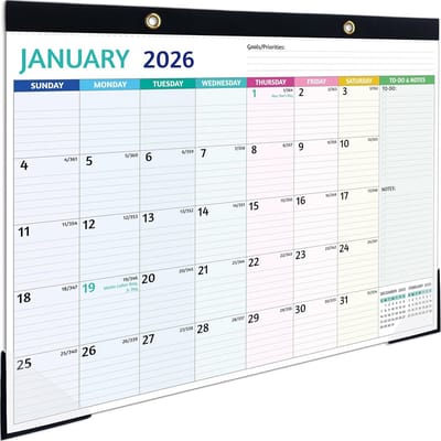 Grote Bureaukalender 2025-2026 (18 Maanden): Juli 2025 t/m December 2026 Inclusief Bureau-onderlegger