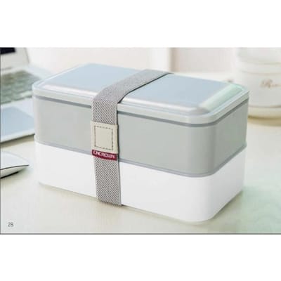 Bento Box met twee vakken, stokjes en lepel - De ideale lunchbox