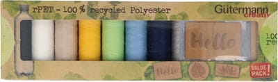 Gütermann Allesnaaigarenset rPET met labels 8x100m