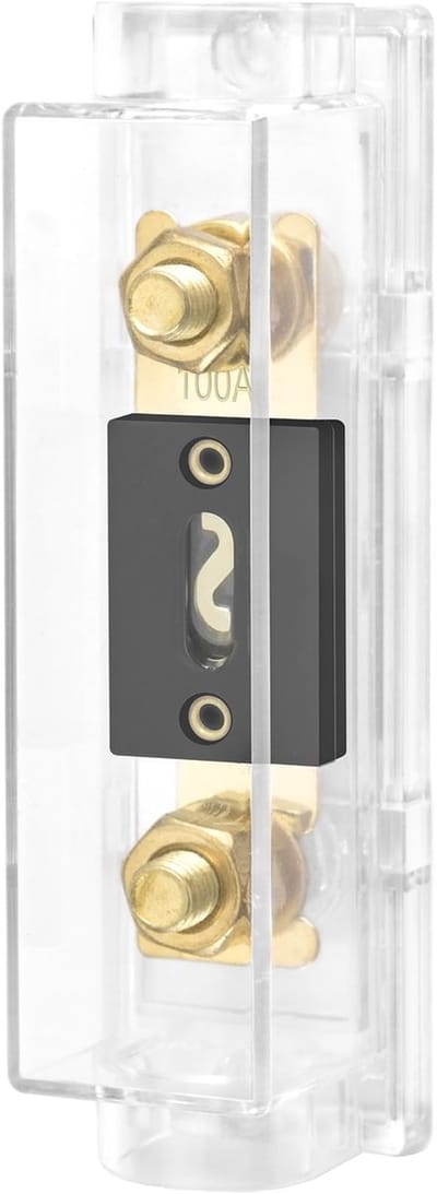 Allecto - Auto Audio Video Stereo Fuse Holder - 100A - Geschikt voor 0 2 4 Gauge - Hoogwaardige Fusehouder - Ideaal voor Car Audio Installaties