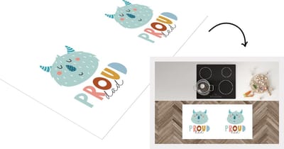 Keukenloper - Loper keuken - Proud dad - Spreuken - Papa - Quotes - 120x60 cm - Keukenloper vinyl