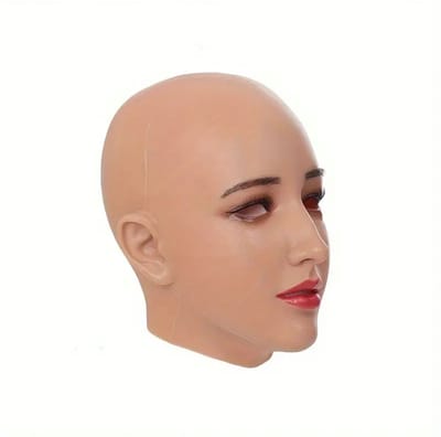 Realistisch Silicone Masker voor Mannen – Volledig Vrouwengezicht met Make-up – Cosplay & Travestie