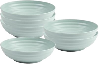 Plasticforte Soepkommen - 6x - D19 x H5.5 cm - groen - kunststof - onbreekbaar - servies