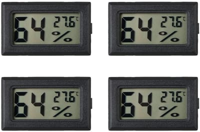 Digitale Mini Hygrometer en Thermometer Set (4 Stuks) voor Binnen