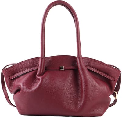 Giuliano Lederen handtas Nayome - Made in Italy - Bordeaux