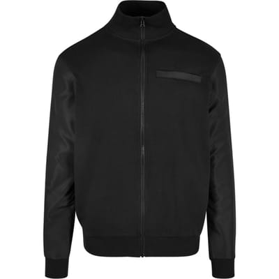 Urban Classics Organic And Recycled Fabric Mix Track Jacket Black Größe: M | Leichte Jacken Outlet | Herren | Schwarz