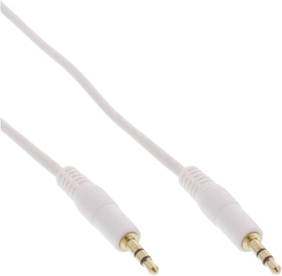 3,5mm Jack stereo audio kabel - verguld / wit - 1,5 meter
