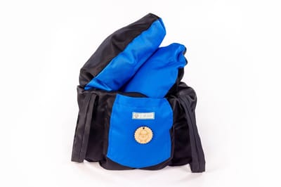 Skiep® Black/Blue Kookstoof Gaarstoof – Slowcooker zonder stroom – Wasbare hooikist - Isolatie dankzij 100% lokale schapenwol – Lokaal handgemaakt – Eén formaat voor grote en kleine pannen