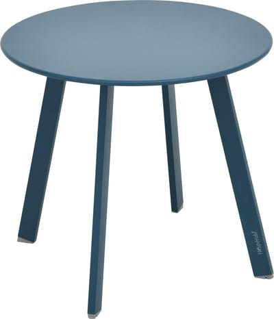 Hesperide Bijzettafel/tuin tafel Saona - metaal - blauw - D50 x H45 cm - voor buiten