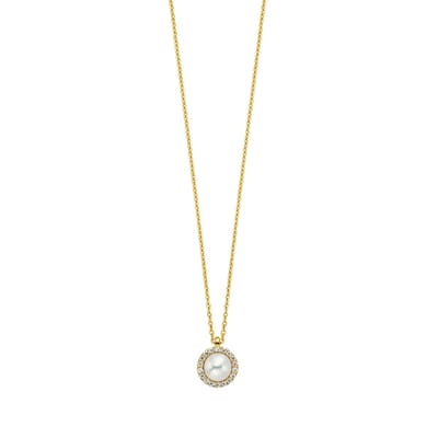 Julie Julsen Collier 925/- Sterling Silber vergoldet Zirkonia/SWZP