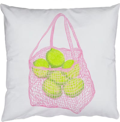 Sierkussens - Kussentjes Woonkamer - 50x50 cm - Netzakje - Roze - Illustratie - Limoenen