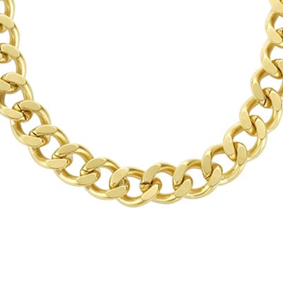 edelstaal collier geslepen gourmette 8,0 mm 42 + 3 cm ion plating met groot springslot 6506017