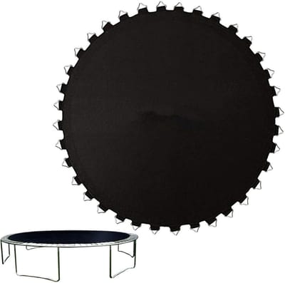Trampoline Springdoek - Vervangende Mat - Buiten Plezier - UV Waterbestendig - 36 Gespen - Zwart