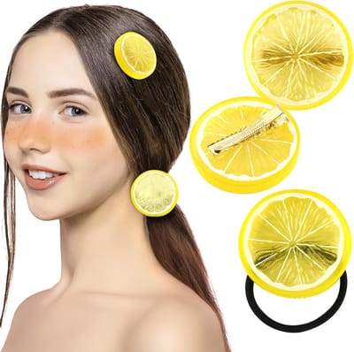 Lemon Haarspeldjes Set van 2 - Grappige Fruitvormige Haaraccessoires voor Vrouwen en Meisjes - Perfect voor Styling en Versiering