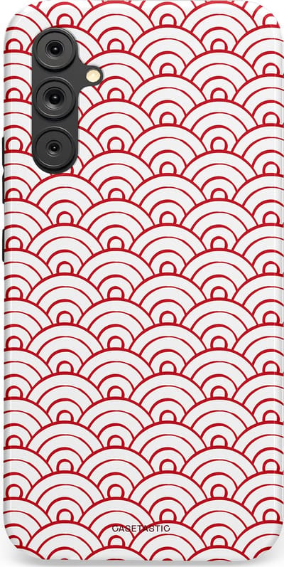 Casetastic Hoesje Geschikt voor Samsung A34 (5G) - Stijlvolle Beschermende Duo-layer Case - Golfjes