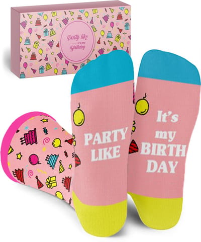 Malinsi® Grappige Sokken Verjaardag - Leuke Huissokken Dames - Gekke Cadeaus Cadeautjes Volwassenen - Funny Socks Vrolijke Geschenkset met Tekst & Print - Cadeau voor Vrouwen Vriendin Mama Moeder Haar Oma - Moederdag Cadeautje Geschenk Giftset