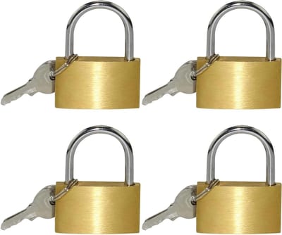 Set van 4 kleine 30mm hangsloten met sleutels, ideaal voor koffers, kasten en gereedschapskisten, veilig en duurzaam