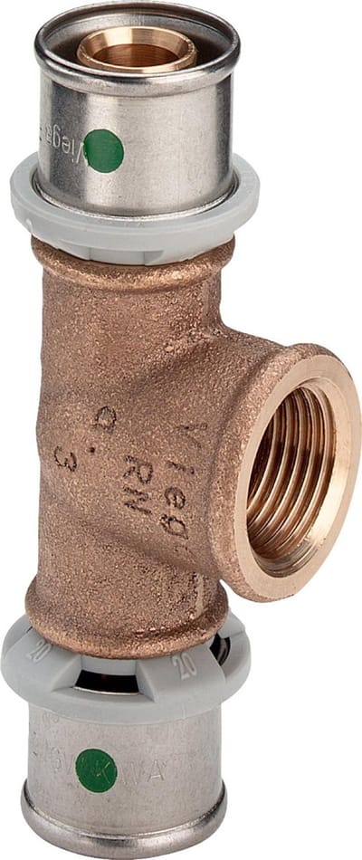 Viega Sanfix Fosta Sanfix P-T-stuk, d1 32, Rp 1/2, d2 32 roodkoper Model 2117, 631697