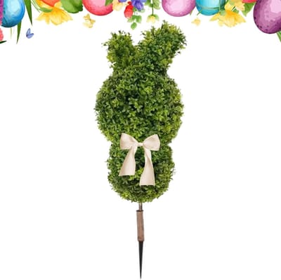 Kunstplant - Paashaas, groene lentedecoratie, kunstdecoratie, buitendecoratie, tuinsteker voor slaapkamer, kamer, balkon, kantoor, woning, boerderij, binnenplaats, terras,