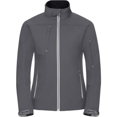 Russell Dames/Dames Bionic Zachte Shell Jas (IJzergrijs)