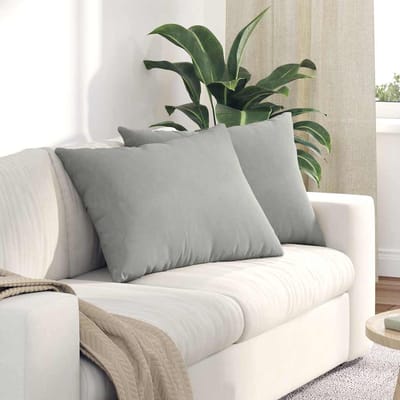 vidaXL - Zitkussens - 2 - st - Stof - Lichtgrijs - 70 - x - 50 - cm