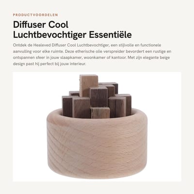 Dailygoods- Luchtbevochtiger met etherische olie - Auto diffuser - Desktop wierookverspreider - Slaapkamer decor - Comfortabele omgeving - Natuurlijke adem - Aroma Diffuser