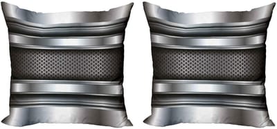 ABAKUHAUS Grijs Taupe Kussenhoes Set (2x) – 60x60 cm – Dubbelzijdig bedrukt – Rits
