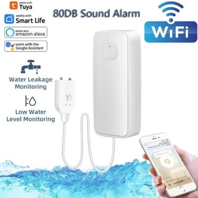 Tuya Water Sensor - Wifi Waterlekkage Sensor - Flood Lek Alarm - Werkt Met wifi - Smart Home - Overloop – Beveiligingssysteem
