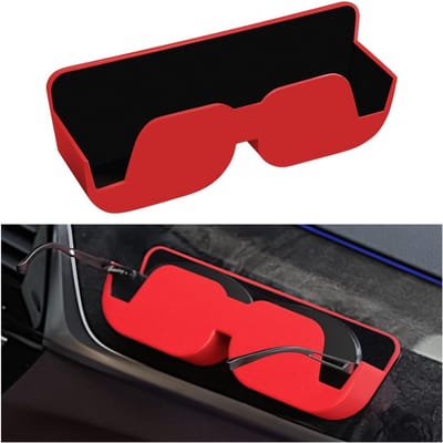 Dailygoods- Autobrillenhouder Universeel - Zelfklevende Brillendoos - Zonnebrillenkoker - Auto-accessoires - Zacht Suède Oppervlak - 16,2 x 5,5 x 3,5 cm - Brillenkoker