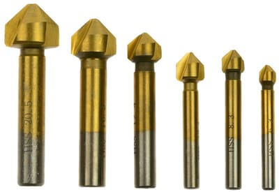 GEKO Set van 6 conische frezen - HSS TiN - 6,3-20,5 mm - Duurzaam en slijtvast