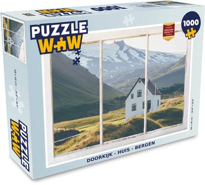 Puzzel Doorkijk - Huis - Berg - Legpuzzel - Puzzel 1000 stukjes volwassenen