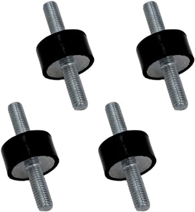 Set van 4 M6 Vibration Dampers - Rubber Buffers voor Geluiddemping en Trillingsabsorptie 20 x 10mm