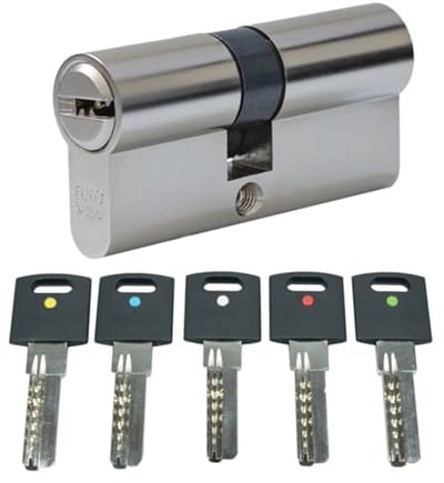 Dubbele cilinder veiligheidsslot voor deur - profielcilinder met sleutels 35/55 mm