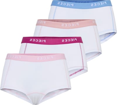 4-Pack Dames short - Pack Pin - Katoenen dames onderbroeken - Multipack - Wit / S