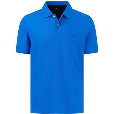 Fynch-Hatton Polo Uni Color Supima Cotton Vibrant Blue / male