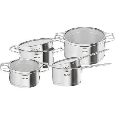 Tefal Nordica - Pannenset - 4-delig - RVS/Glas - Geschikt voor Inductie