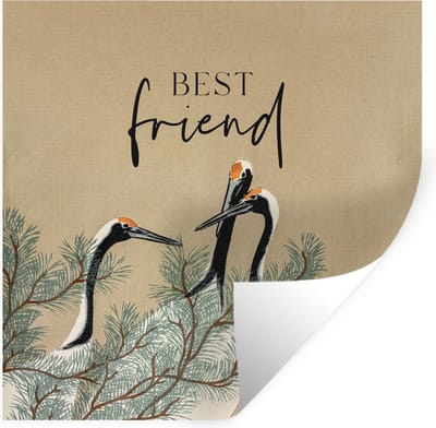 Muurstickers - Sticker Folie - Best friend - Quotes - Spreuken - Vrienden - 100x100 cm - Plakfolie - Muurstickers Kinderkamer - Zelfklevend Behang XXL - Zelfklevend behangpapier - Stickerfolie