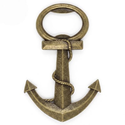 Dailygoods- Flesopener Antieke Messing-Look - Ankerdesign - Stabiele