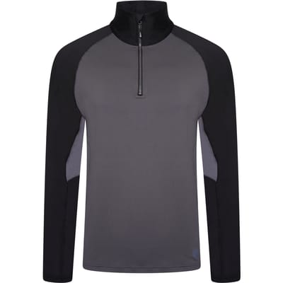 Dare 2B Heren Fuser Core Stretch Half Zip Thermo Top (Ebbenhoutgrijs)