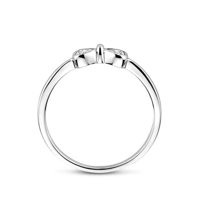 Zilveren Gerhodineerde Strik Ring met Zirkonia 1341839 – 925 Zilver