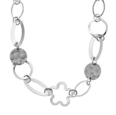 Behave - Zilverkleur ketting met fantasie design - Stijlvol accent